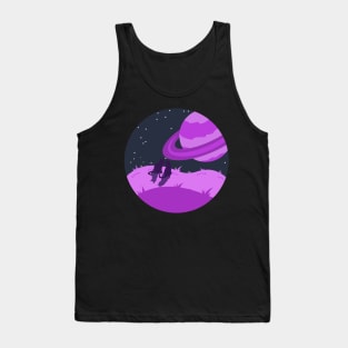 two cats viewing the stars Tank Top